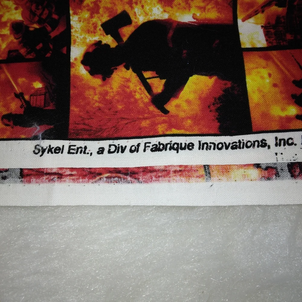 FABRIC Fabric Innovations Pattern# FIREMEN021, cotton quilting fabric, f…